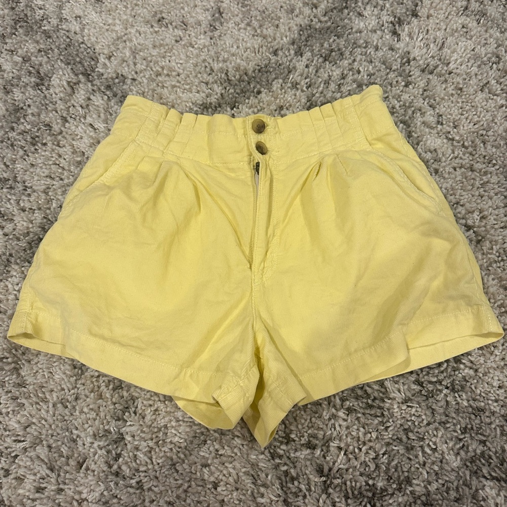 American Eagle Outfitters High Waist Yellow Shorts